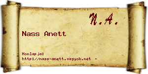 Nass Anett névjegykártya