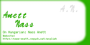 anett nass business card